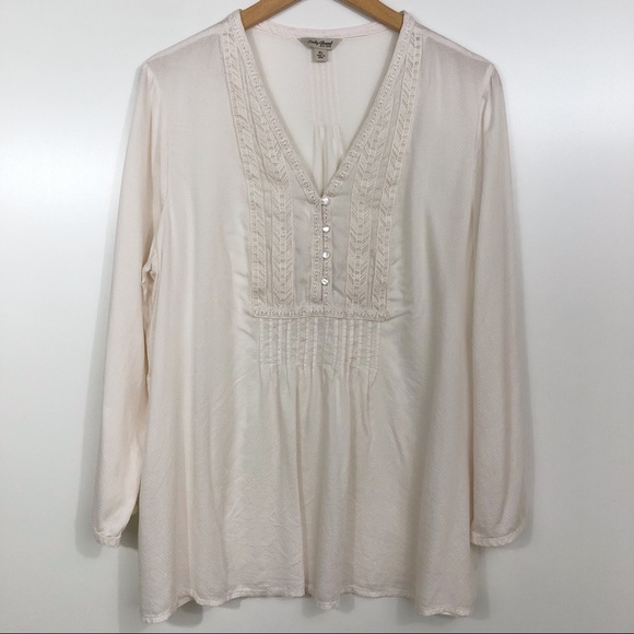 cream peasant blouse